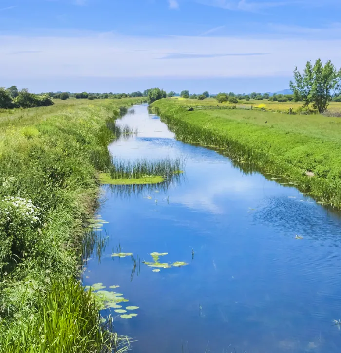 Image of honeygar nature reserve with river running through stunning landscape