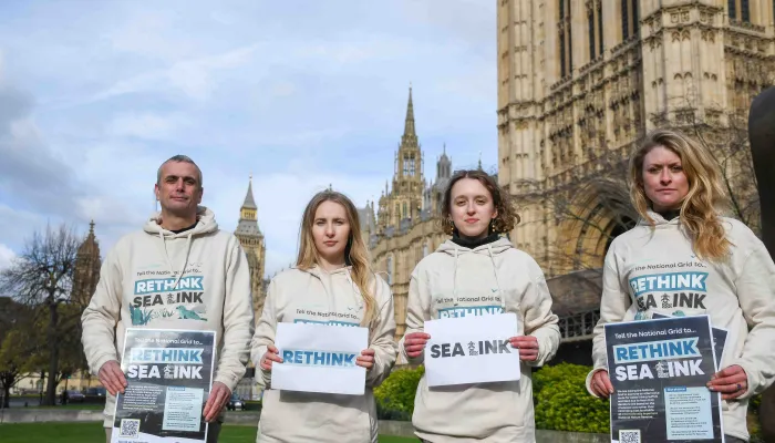 Campaigners at parliament