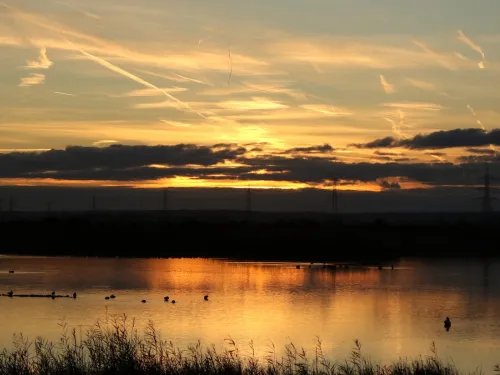 A beautiful sunset over the Oare Marshes in Faversham, Kent